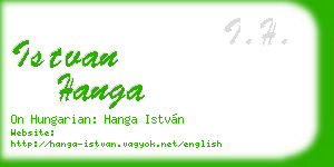 istvan hanga business card